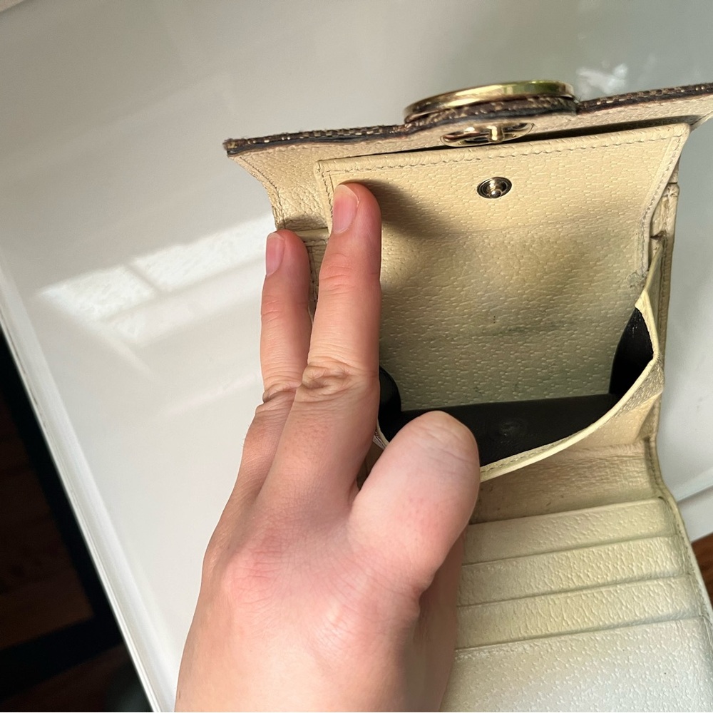 Gucci Medium Eclipse Canvas Leather Wallet Vintage - image 2